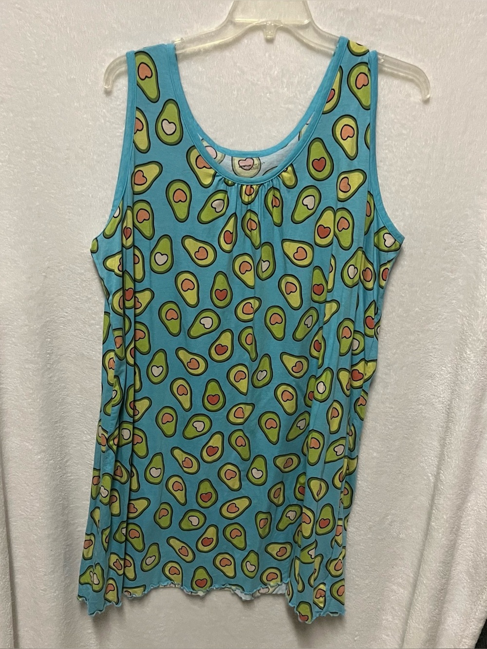 Blue Avocado Print Tank Top
